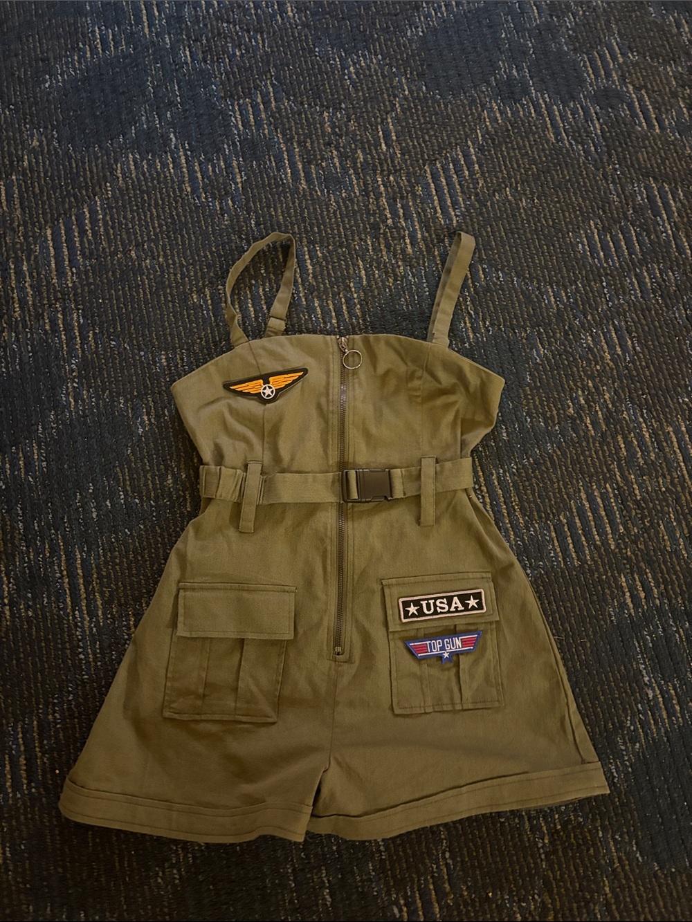 top gun costume jumpsuit shorts worn once